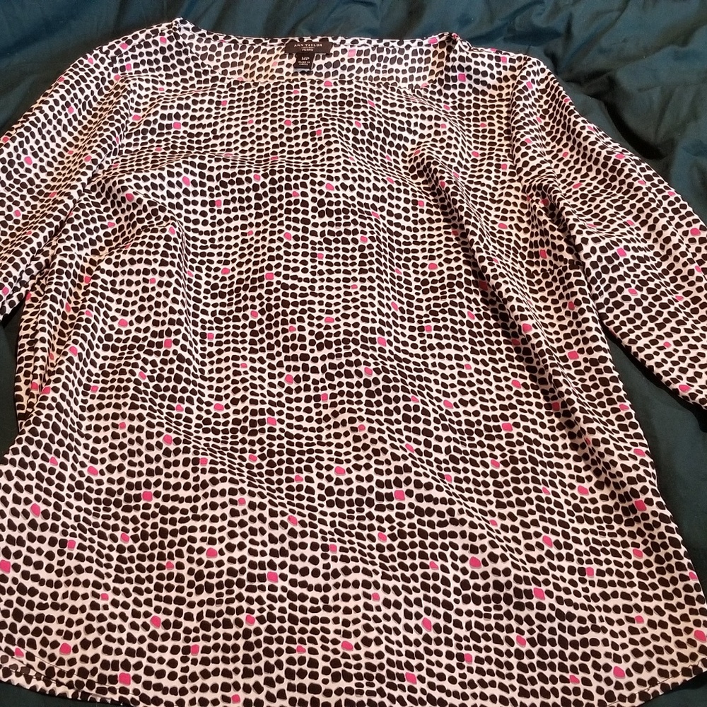 Polka dot blouse with 3/4 sleeve from Ann Taylor